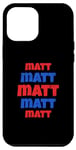 iPhone 14 Plus Matt | Colorful Bold Name Repeated Pattern Case