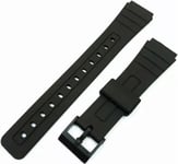 18mm Replacement Watch Strap Black Rubber Band For Casio F91W F94 F94W F105W