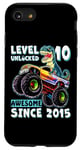 iPhone SE (2020) / 7 / 8 Level 10 Unlocked T Rex Monster Truck Dinosaur 10th Birthday Case