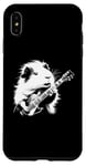 Coque pour iPhone XS Max Cochon d'Inde jouant de la guitare électrique Rock Star Guitarist