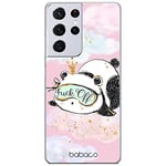 BABACO ERT Group Coque de téléphone Portable pour Samsung S21 Ultra Original et sous Licence Officielle Motif Panda 001 Parfaitement adapté à la Forme du téléphone Portable, Coque en TPU