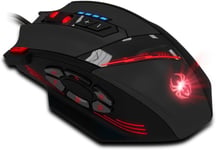 Zelotes 12 Programmable Buttons Led Optical Professional High Precision Usb Gaming Mouse Mice,4000 Dpi(Up To 8000Dpi By The Software),Weight Tuning Set Color: Mouse-C-12,Model: Mouse-C-12,Pc/Computer & Electronics