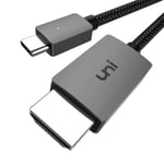 Câble USB C vers HDMI 4K à 30Hz [Stable,haute vitesse] 3M Long Type C vers HDMI [Thunderbolt 3/4] pour bureau à domicile, compatible pour iPad Pro/Air, MacBook Pro, Galaxy S23/S22/S21, Huawei P40