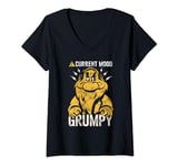 Disney Snow White Dwarf Grumpy Current Mood Grumpy V-Neck T-Shirt