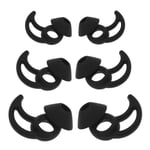 3 Pairs Earbud Covers Silicone for Bo-se QuietComfort and Sport Earphones Black