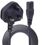 Figure 8 C7 UK Power Cable Plug for Xbox PS5 TV 1.5m Black