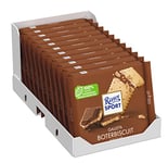 RITTER SPORT-Biscuit au beurre 100 g, Chocolat au lait entier avec un Biscuit nappé de crème de cacao-A emporter partout-Boite de 11 tablettes