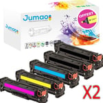 10 Toners cartouches Jumao compatibles pour HP LaserJet Pro 200 M251n M251nw