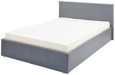 GFW Double End Lift Ottoman Faux Leather Bed Frame - Grey