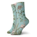 AEMAPE Chaussettes Tropical Vintage Paysage botanique Hibiscus Fleur Palmier Plante Palmier Hommes randonnée Marche Chaussettes Chaussettes d'équipage