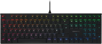 Mx 10.0N Rgb, Clavier De Gaming Mécanique Plat, Disposition Uk (Qwerty), Filaire, Original Mx Low Profile Rgb Speed Switches, Noir