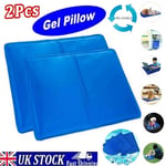 2x Cooling Gel Pillow Magic Pad Cool Cooling Mat Laptop Cushion Yoga Pet Bed Dog