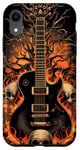 Coque pour iPhone XR Guitare électrique avec crânes et arbre yggdrasil pour