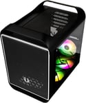 Prodigy M 2022 Boîtier PC Gamer mATX, 3 Ventilateurs ARGB Inclus, Noir