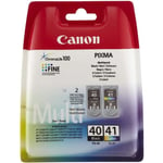 CANON Pack de 2 cartouches d'encre PG-40 / CL-41 Noir + Couleur