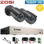 ZOSI CCTV 1080P DVR 3000TVL 8CH Outdoor Home Surveillance Security Camera System