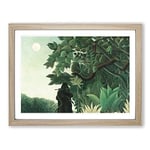 The Snake Charmer By Henri Rousseau Classic Painting Framed Wall Art Print, Ready to Hang Picture for Living Room Bedroom Home Office Décor, Oak A3 (46 x 34 cm)