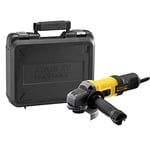 Stanley FATMAX Meuleuse d'Angle Filaire 850W 115Mm Système Anti-Redémarrage Charbons Haute Qualité Carter Métal Revêtement Grip Avec 1 Mallette et 2ème Poignée Gamme FATMAX FMEG210K-QS