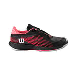 Wilson Femme KAOS Swift 1.5 Clay Sneaker, Black/Phantom/Diva Pink, 35 EU