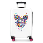 Disney Minnie Magic Valise Cabine Rose 38x55x20 cms ABS Rigide Serrure à Combinaison Latérale 33L 2,8kgs 4 Double Roues Bagage à Main