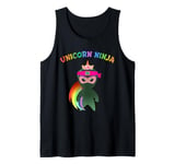 Funny Unicorn Ninja Disguise Spy Girls Kids Teachers Squad Tank Top