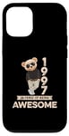 Coque pour iPhone 12/12 Pro 28e anniversaire homme femme 1997 original Awesome ours en peluche