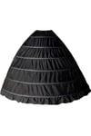 Babyonline-Crinoline À 6 Cerceaux Noir Et Blanc,Jupon Long De Mariage,Robe De Bal,Jupe,Demi-Jupe,Accessoires De Mariage