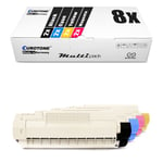 8x Toner for OKI C 5600 5700 Dn N CMYK