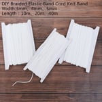 10m/20m/40m Diy Braided Elastic Band Cord Knit Sewing 3mm 4 Width:5mm,length:10m