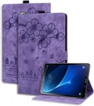 Coque Samsung Galaxy Tab A6 2016 10.1,Pu Cuir Cover Tablette Housse De Protection Samsung Tab A 10.1 2016,Porte-Crayons Portefeuille Tablet Étui Pour Galaxy Tab A6 Sm-T580/Sm-T585,Violet.[F1490]