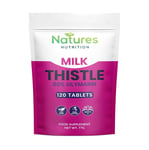 Milk Thistle Tablets 4000mg | 120 High Strength Tablets | 80% Silymarin Vegan UK