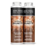 John Frieda Brilliant Brunette Colour Vibrancy Shampoo and Conditioner Duo Pack 2 x 500 ml, Shampoo and Conditioner Bundle for Brunette Hair