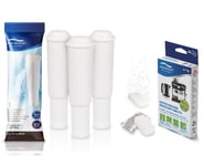 3x Water Filter, Descaler Descaling Tablets For Jura Claris White Coffee Machine