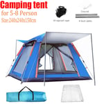 5-8 Man Automatic Instant Double Layer Camping Tent Waterproof Outdoor Tent +Mat