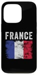 Coque pour iPhone 13 Pro Drapeau de la France vieilli – Hommes, femmes, enfants – Drapeau français