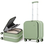 Valise à bagages avec roulettes rotatives, bagage à main avec poche pour ordinateur portable, bagage de voyage de 45,7/50,8/61 cm, cadre en aluminium, côté rigide en polycarbonate avec serrure et,