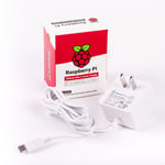 Officiel Raspberry Pi USB-C Strømforsyning – 5V 3A - Hvid - US