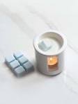 Stoneglow Modern Classics Ceramic Wax Melter Set - Sea Salt & Oakmoss