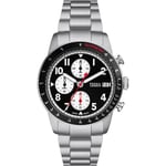 Fossil Sport Tourer Mens Silver Watch FS6045 Stainless Steel (archived) - One Size