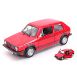 VW GOLF MK1 GTI 1979 RED 1:24 Burago Auto Stradali Die Cast Modellino