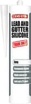 EVO-STIK Lead and Gutter Silicone Sealant, Highly Waterproof, Lasts Up To 25 Years, Colour: Grey, Size: 290ml