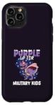 Coque pour iPhone 11 Pro Purple Up For Military Child Military Kids Dinosaure