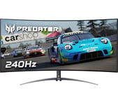 ACER Predator X45bmiiphuzx Wide Quad HD 45" Curved OLED Gaming Monitor - Black, Black