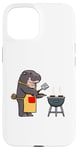 Coque pour iPhone 15 Hippopotame Barbecue Griller Animaux sauvages