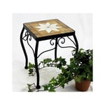 Dandibo - Tabouret à fleurs Mosaïque Angulaire 28 cm Support pour fleurs 12015 Table d'appoint Support pour plantes Petite table en mosaïque