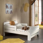 Pack - Lit Évolutif & Matelas Enfant "Jumper" 90x140cm Blanc