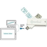 Connectland Extern Multi-Card Reader USB 2.0 256 GB Vit - LECT-MUL-CAR-GC-808-WH-OTG