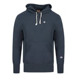 Champion Mens Reverse Weave Small Classic Logo Navy Blue Hoodie Cotton - Size X-Small