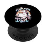 Unicorn Diet Magical Rainbow Unicorn Princess PopSockets PopGrip Adhésif