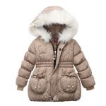 Doudoune Fille De Marque Enfant Manteau À Capuche Chaude Parka D'hiver Filles -Zs306950